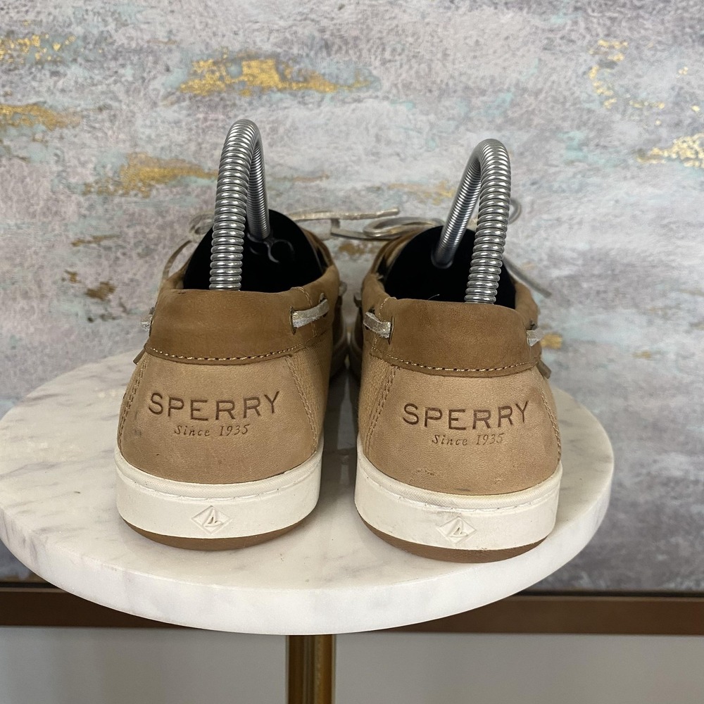 Sperry Top-Sider Shoes Womens Size 8.5 Brown Leather Boat Memory Foam STS85980 - Picture 4 of 11